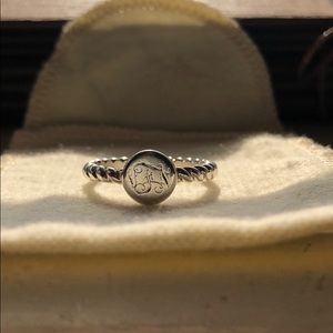 James Avery engravable  twist wire ring